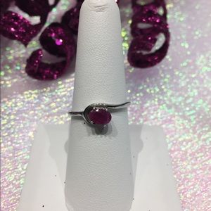 Delicate & dainty genuine natural ruby ring!